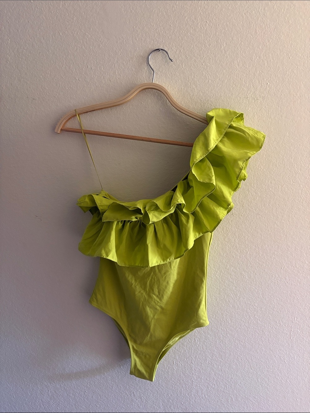 Zara Asymmetric Ruffle Swimsuit